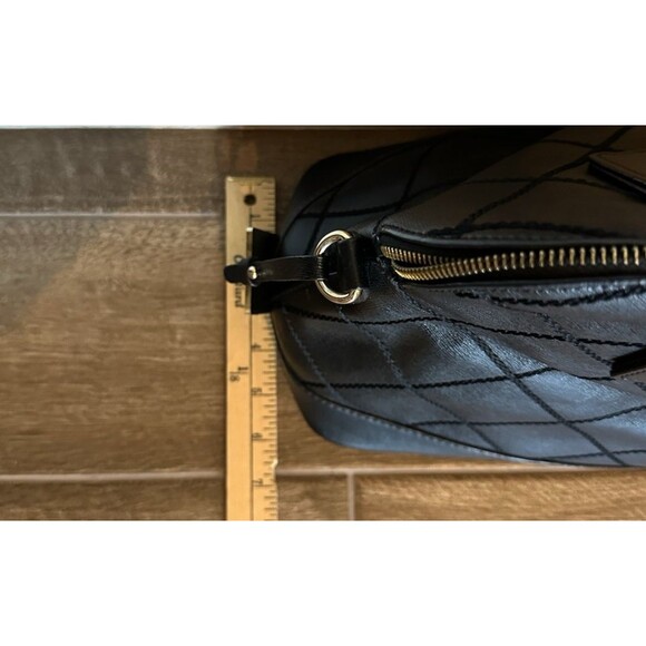 Antonio Melani Satchel Handbag Quilted Black Leather - Picture 14 of 16